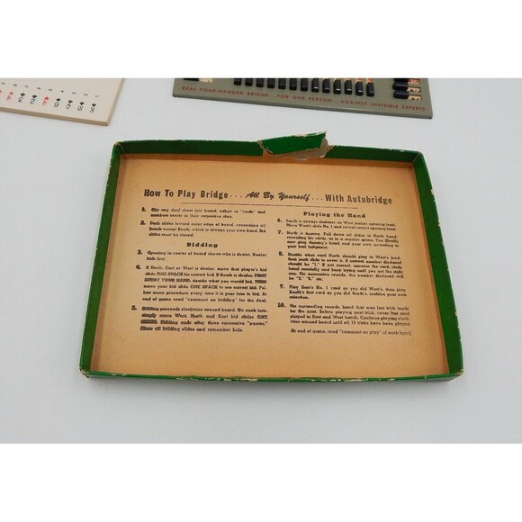 AutoBridge Play-Yourself Bridge Game PGA Advanced Set 1957 By Actual Play - Picture 8 of 10